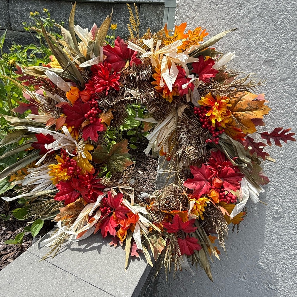 Balsam Hill 30 inch Country Fields Fall Wreath